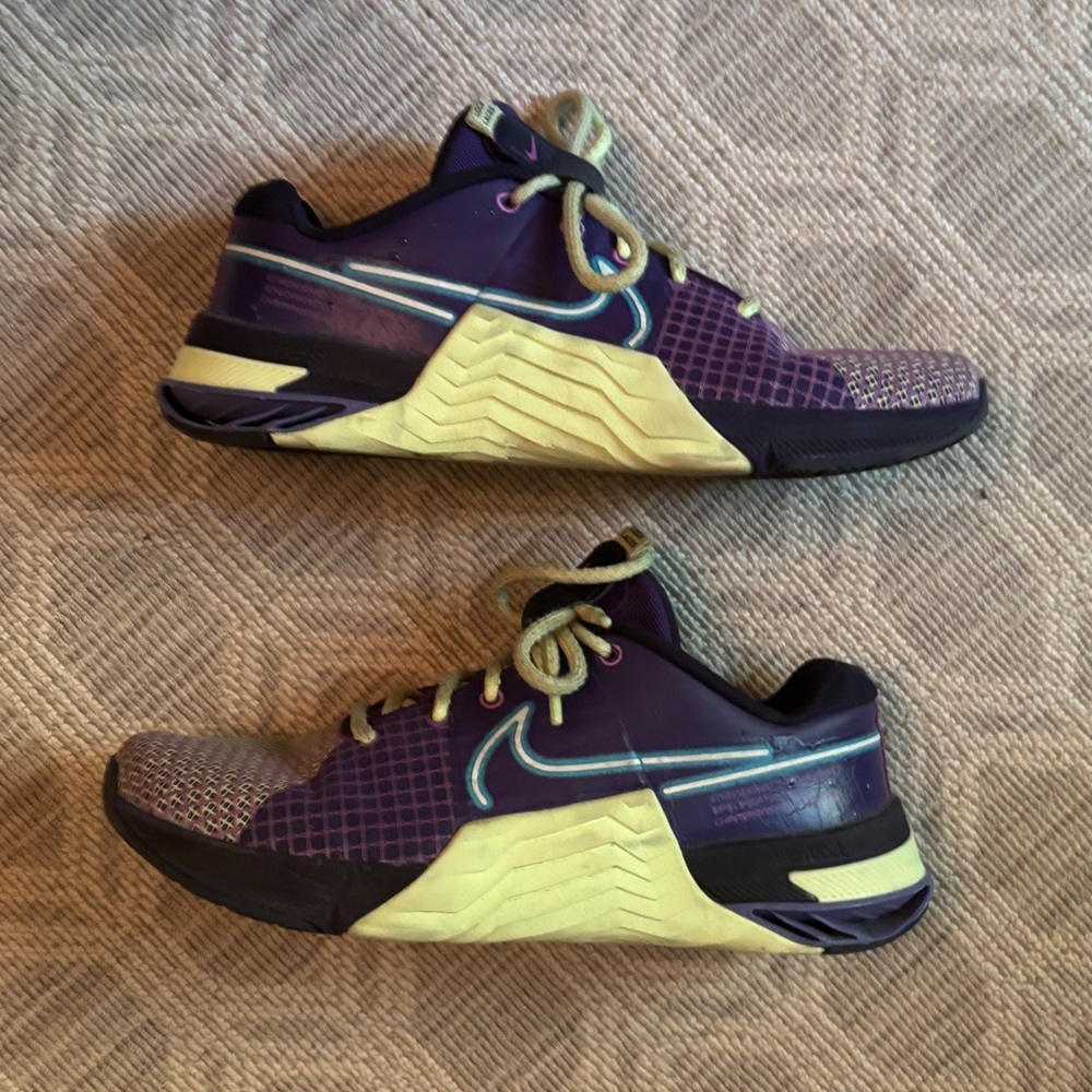 Nike Women’s Metcon Sneakers in Purple and Cream